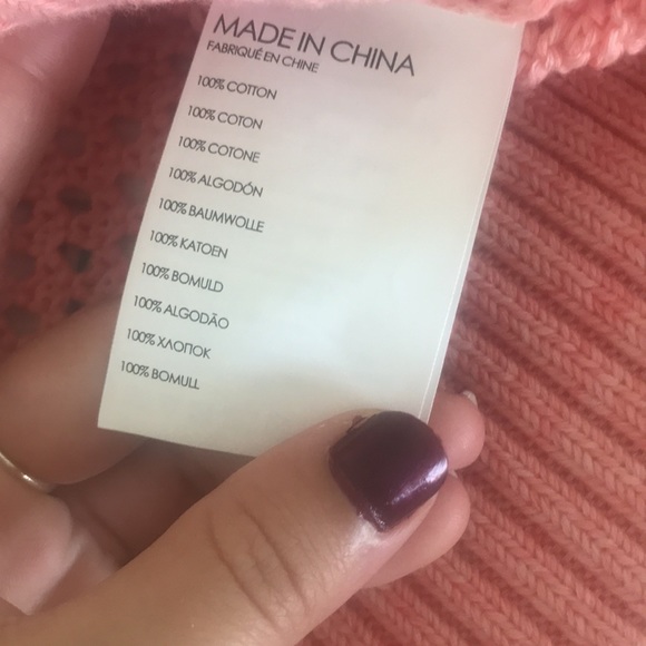 Club Monaco XS salmon top tie up 100% cotton salmon - Picture 5 of 6